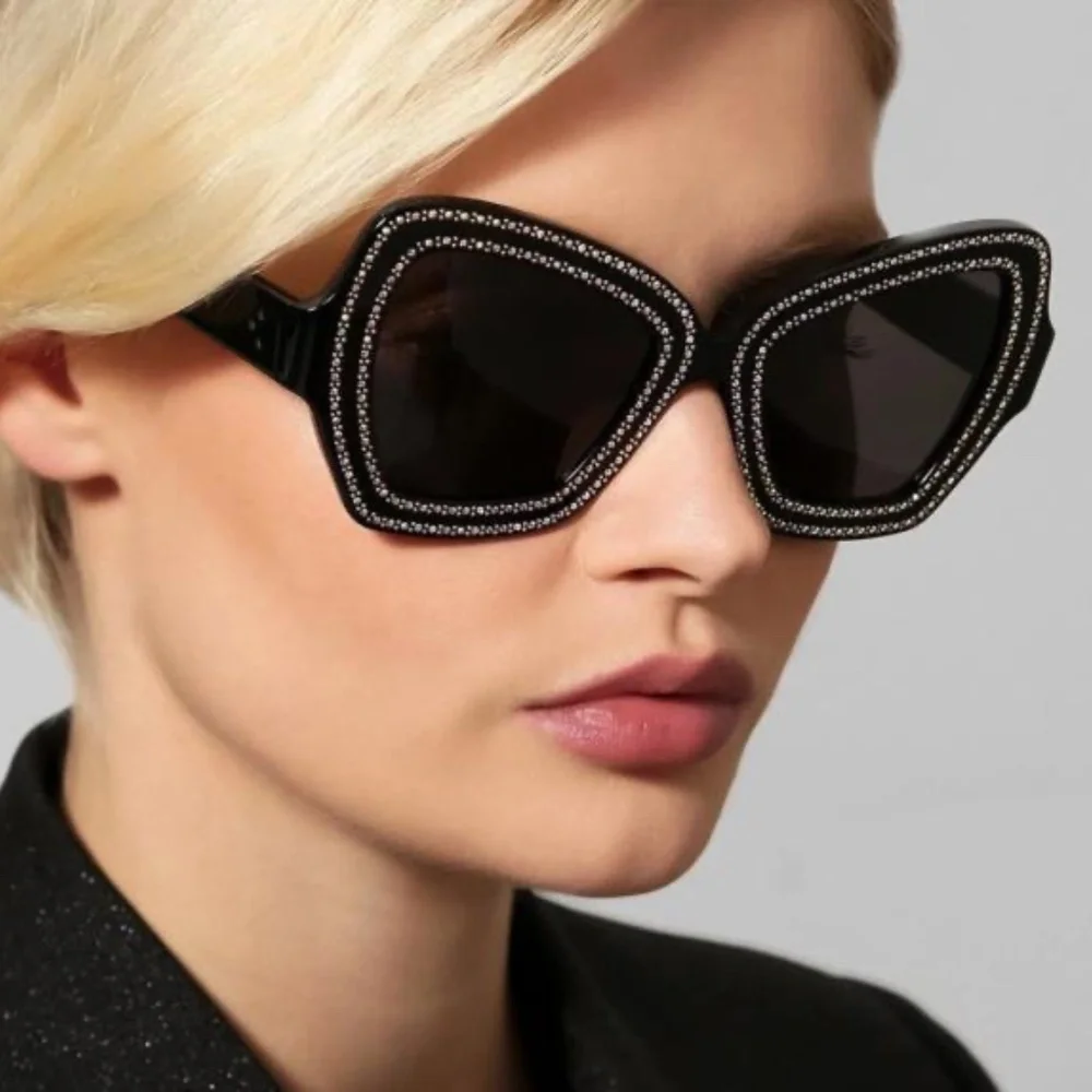 Celine Havana Crystal Sunglasses Butterfly